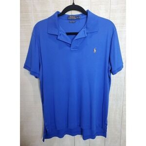 Ralph Lauren Polo Shirt Mens Large Blue Real Pony Pima Soft Touch
